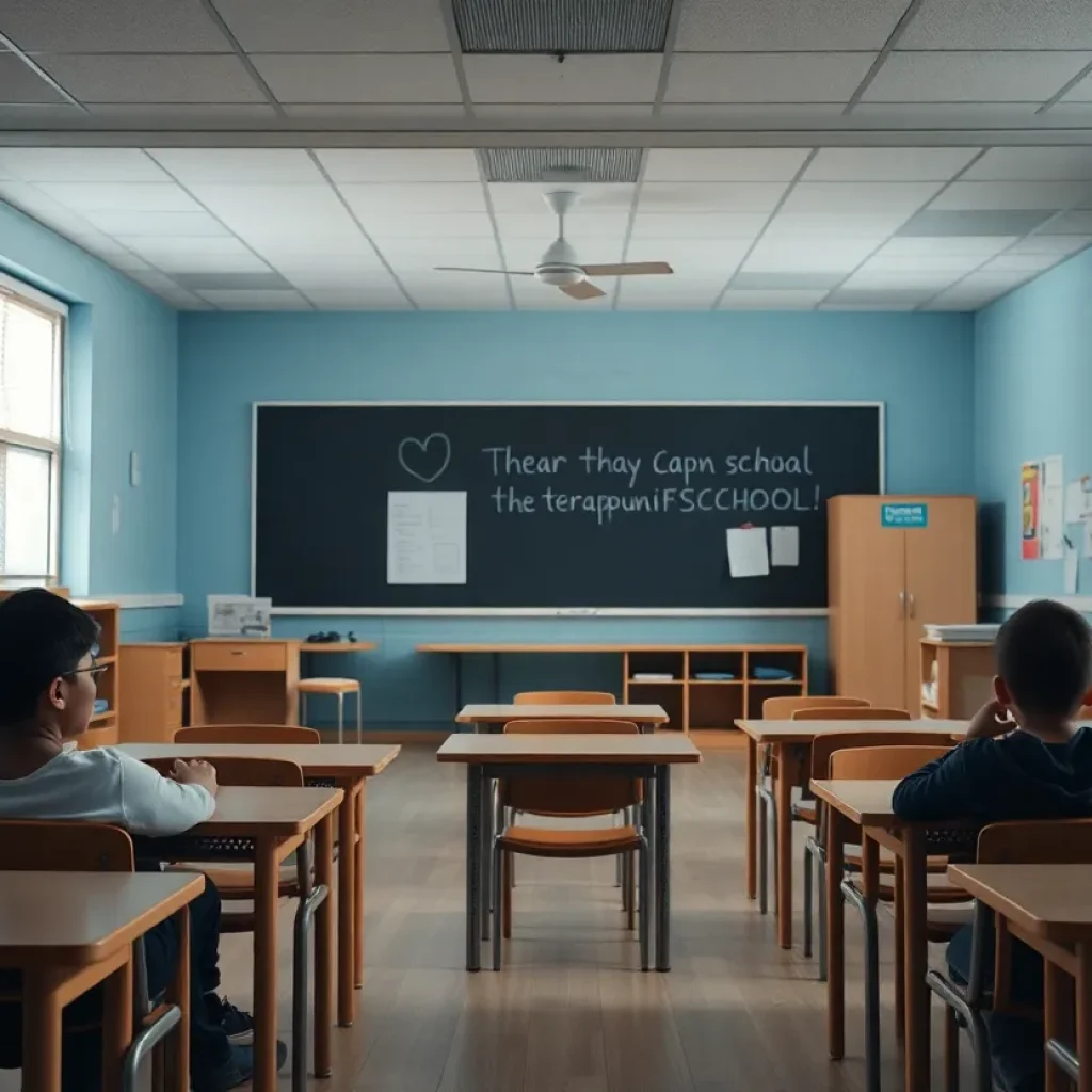 Therapeutic school environment promoting mental health